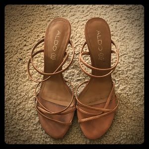 Aldo Tan Heels Size 38